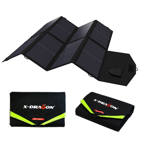 X-DRAGON Portable Solar Charger 40W for iPhone iPad Macbook Acer Huawei Xiaomi Samsung HTC LG Hp ASUS Dell Alienware ROG MSI. ► Photo 1/6