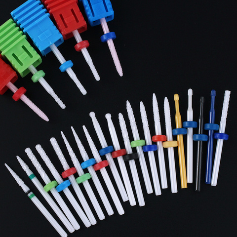 1pc Ceramic Nail Drill Bit Small Ball Milling Cutter Bits For Manicure Pedicure Pointed Apparatus Files Gel Polish Remove Tools ► Photo 1/6