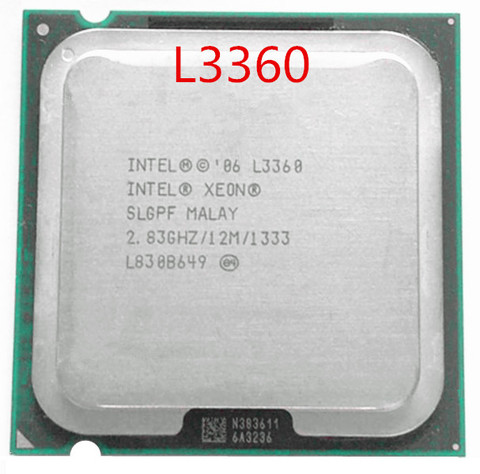 free shipping L3360 2.83GHz 4 Quad-core 12M LGA 775 Cache Server CPU scrattered piece ► Photo 1/1