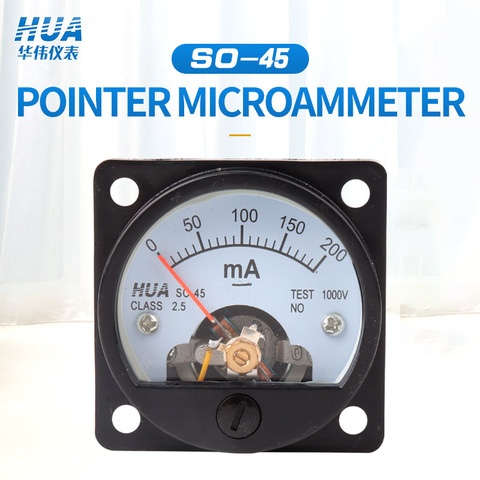 SO-45 DC mA Anolog Ammter 1mA-500mA 1A2A3A5A10A15A20A 30A/75mV etc , current meter. Special specifications please private chat. ► Photo 1/6