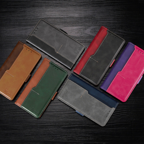 Flip Case For Sony Xperia 1 10 II 5 8 20 Hit color Leather Wallet Cover On XZ Z5 XA1 XA2 Z6 XZ1 L1 L2 L3 L4 Magnetic soft Case ► Photo 1/6