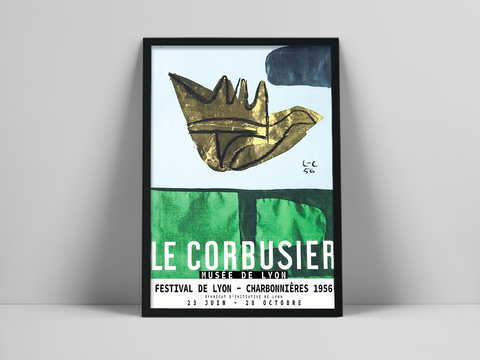 Le Corbusier Art Exhibition poster, Musée National d’Art Moderne print 1954, French Abstract art, Museum Cubrt, exhibition prin ► Photo 1/1