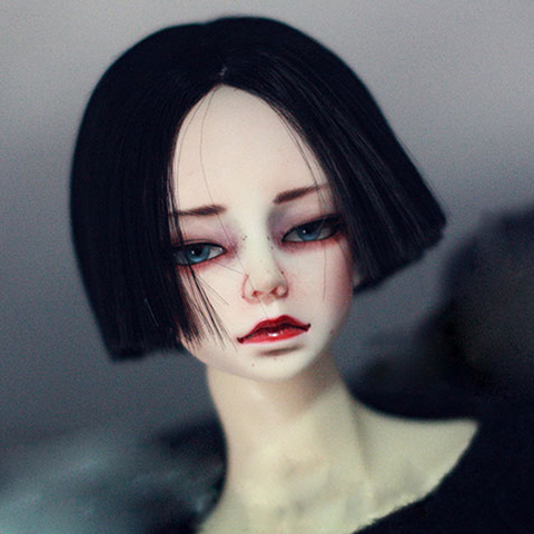 1/3 1/4 1/6 1/8 Bjd SD Wig Hair High Temperature Short Black Wig Wire BJD Wig For BJD Doll Wig ► Photo 1/2