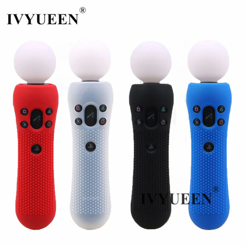 IVYUEEN 1 Pcs for PlayStation PS VR Move Motion Controller Anti-slip Silicone Rubber Cover Protective Skin Case Black Blue Red ► Photo 1/6