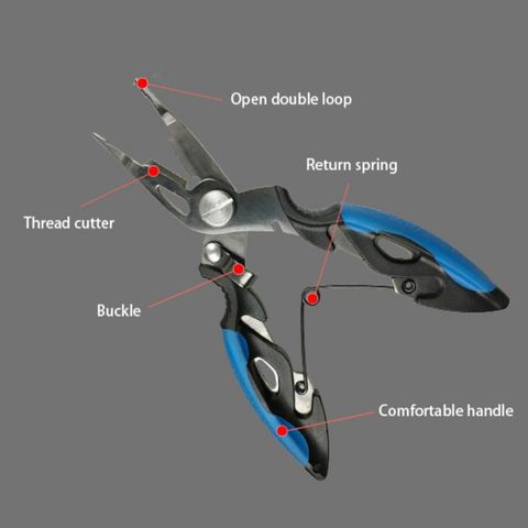 New 1pcs Titanium Plating Small Tip Open Loop Bait Tool Multifunctional Fishing Scissors Lure Plier ► Photo 1/6