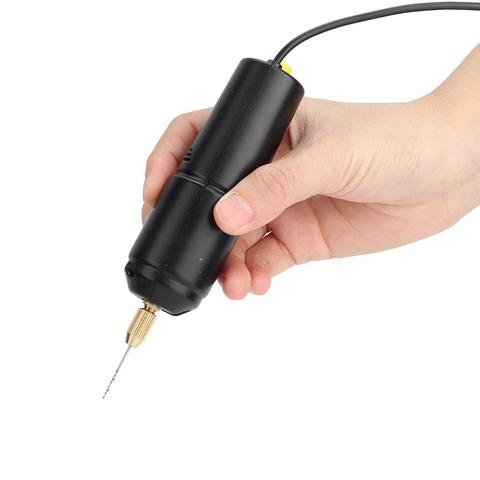 Portable Mini Small Electric Drills Handheld Micro USB Drill with 3pc Bits DC 5V ► Photo 1/6