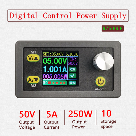 DC DC Buck Converter CC CV 50V 5A Power Module Adjustable Regulated laboratory power supply Voltmeter ammeter communication ► Photo 1/6