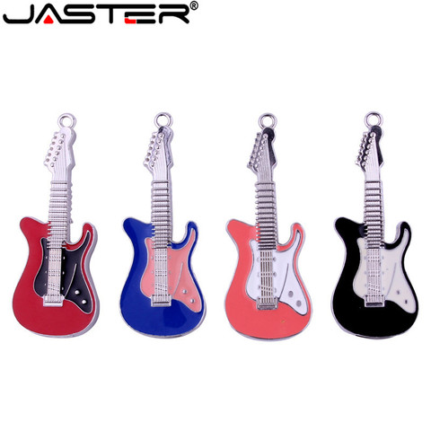 JASTER Crystal guitar pen drive musical instrument usb flash drive gift pendrive 4GB 16GB 32GB 64GB metal guitars memory stick ► Photo 1/6