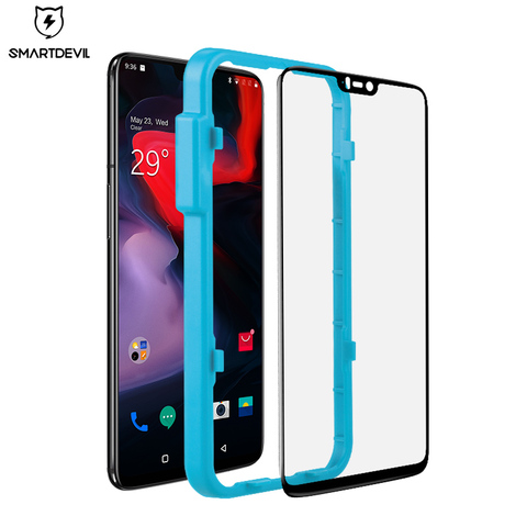 SmartDevl Tempered Glass for one plus 6 5 7 screen protector film black protective guard original for oneplus 6T tempered glass ► Photo 1/6