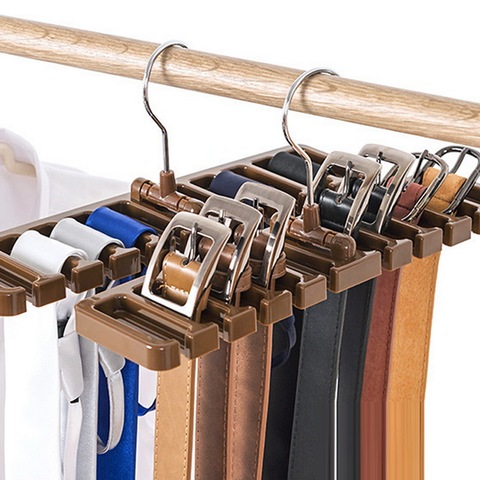 Belt Rack Hanger Finishing Tie Closet Organizer Holder Wardrobe Large Belt Storage Rack Hanging Tie Shelf Silk Scarf Rack ► Photo 1/6