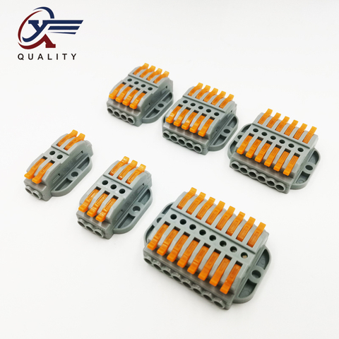 1PCS Wire Connector 2/3/4/5/6/8 pin New Universal Docking Fast Wiring Conductors push-in Terminal Block Electrical Equipment ► Photo 1/6