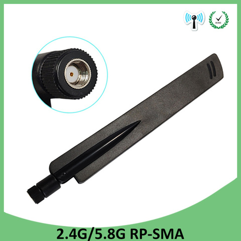 2.4GHz 5GHz 5.8Ghz Antenna real 8dBi RP-SMA Connector Dual Band wifi Antena aerial SMA female wireless router 2.4 ghz 5.8 ghz ► Photo 1/6