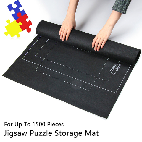 New Puzzles Blanket For Up to 1500 Pieces Jigsaw Puzzles Mat Roll Felt Storage Pad Play Mat Puzzle Game Accessories 26x46 inch ► Photo 1/6