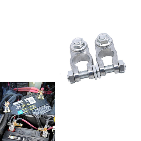 Hot 2Pcs Car Battery Connector Post Battery Terminal Pile Cap Charging Clamp Connector Car Truck Battery Terminal Connector ► Photo 1/6