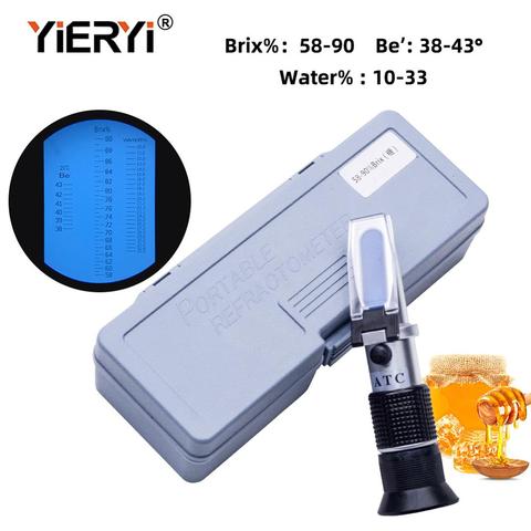 yieryi Refractometer Honey Tester 58-90% Brix 38-43°Baume 12-27% water Beekeeper bee Honey Refractometer Sugar Meter ► Photo 1/6
