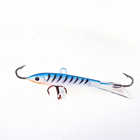 1PCS 8.3CM 18g fast sinking action Winter Fishing Lure Ice Fishing Jig Bait Carp Fishing hooks Lead Hard Lure 10# Red hook ► Photo 1/6