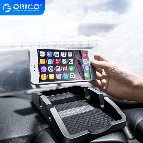 ORICO Anti Slip Car Dashboard Phone Holder Car Smartphone Support Non Slip Pad Phone Stand Desk Mount Dual Slot Bracket ► Photo 1/6