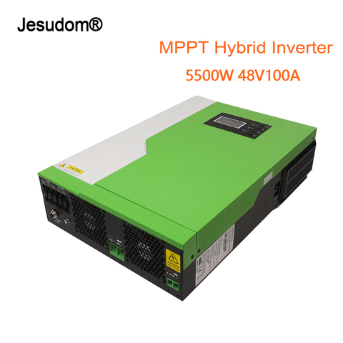 5500W MPPT Solar Hybrid Inverter Built-in 4000W Solar Charge Controller Wide PV input 120V-500Vdc 100A with 80A Charger ► Photo 1/6