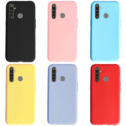 Liquid Silicone Case for Realme 5 5i 5Pro Case Bumper Luxury TPU Soft Back Shell for OPPO Realme 5 Pro 5i 5S Matte Cases Realme5 ► Photo 1/6