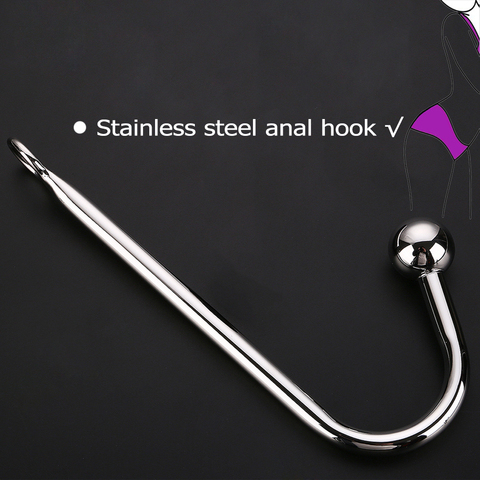 Anal Hook Stainless Steel Sex Toys for Man Metal Butt Hook Dilator Prostate Massager Chastity Device Anal BDSM Gay Fetish Toys ► Photo 1/6