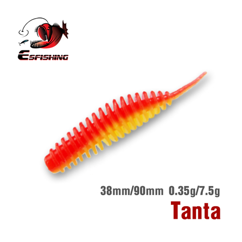 KESFISHING Soft Lure Worm Soft Bait Tanta 38mm 90mm 12pcs 8pcs Fishing Lures Pesca Carp Fishing Soft Lure Salt Bass Lure ► Photo 1/6