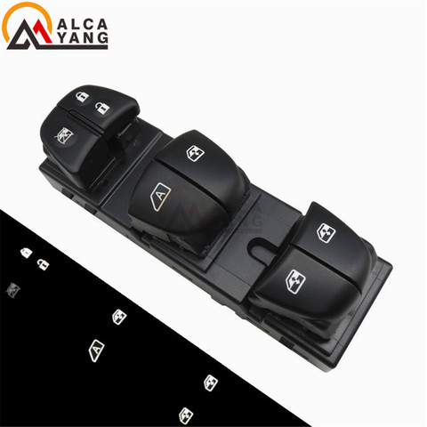 White light Electric Power Window Switch For Nissan Qashqai/Altima/Sylphy/Tiida/X-Trail ► Photo 1/6