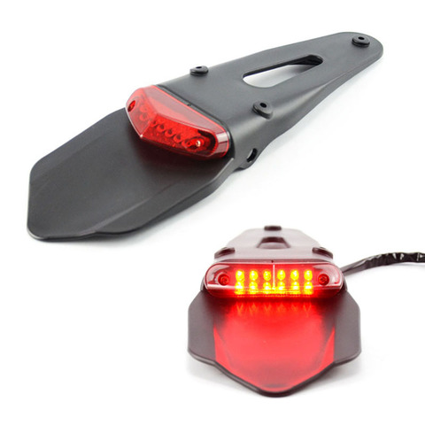 Motorcycle Dirt Bike Rear Fender & Brake Stop TailLight Motocross Enduro Mudguards 12 LED Tail Light For KTM ► Photo 1/6