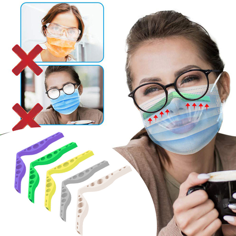 1/5/15PCS Reusable Fog Free Mask Accessory Masks Prevent Eyeglasses From Fogging Mask Nose Bridge Holder Bracket Silicone Pad ► Photo 1/6