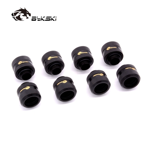 BYKSKI 8pcs/lot Hard Tube Fitting OD12mm/OD14mm/OD16mm Hand Compression Copper Fitting G1/4' use for PMMA/PETG Rigidity Tube ► Photo 1/6