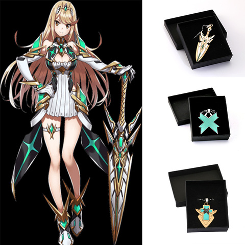 Xenoblade Chronicles 2 Keychain Metal MONADO Pyra Mythra Sword Rex Core Game Chaveiro Keyrings Car Key Chain Jewelry llaveros ► Photo 1/6