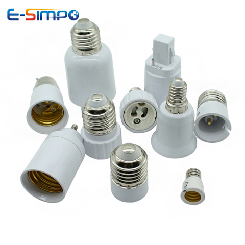 Gu10 E12 E14 E26 E27 G24 GX24Q GU10 Fireproof LED lamp Holder Converter Socket Convert light Bulb Base Splitter Adapter ► Photo 1/6