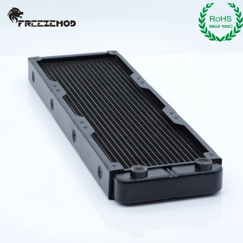 FREEZEMOD 360mm Aluminium computer water discharge liquid heat exchanger thread radiator for 120mm Triple-fans.  SR-L360G14 ► Photo 1/4