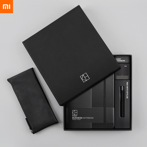 New Xiaomi Kinbor Business Suit Pen Notebook Bookmarks Pencil Case Office Gift Suit Practical High Quality for Student ► Photo 1/6