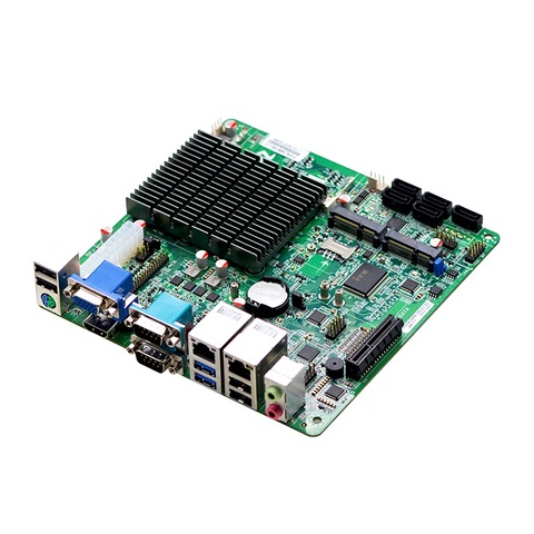 J1900 processor dual lan monitor mainboard Support 4 Bay NAS fanless Mini ITX Motherboard ► Photo 1/4