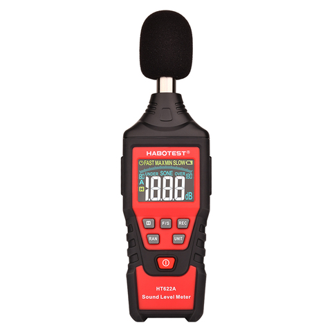 Habotest HT622A digital sound level meter logger 30~130db Digital Diagnostic-tool Lcd Backlight High Alarm Data Logging ► Photo 1/6