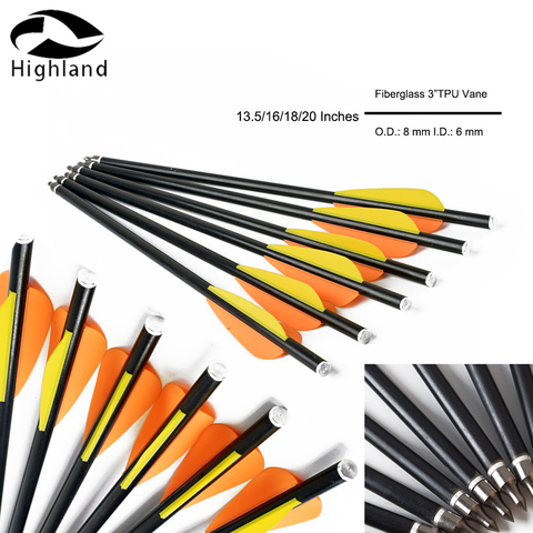 12PCS High Quality 13.5 16 18 20 inches Crossbow Bolts Glass Fiber Arrows Fiberglass arrows For Crossbow Bolts Hunting Archery ► Photo 1/6