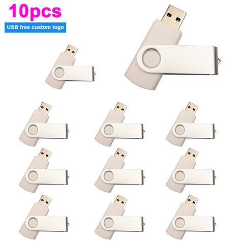 10pcs/lot Rotable USB Flash Drive 2.0 Pen Drives 64GB 32GB 16GB 8GB 4GB Pendrive Usb Memory Stick Free Logo for Photography Gift ► Photo 1/6