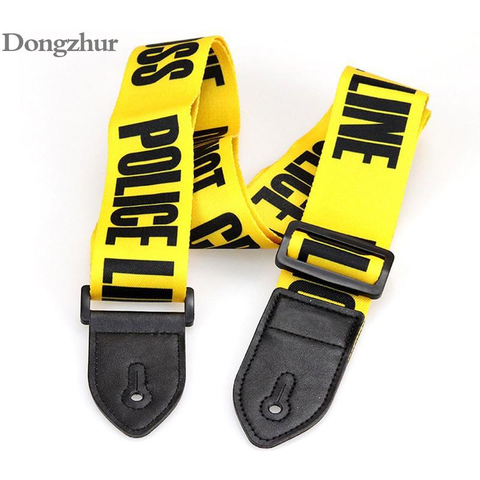 Yellow Adjustable Polyester Guitar Belt Guitar Strap with PU Leather Ends for Electric Bass Guitar Parts Accessories ► Photo 1/6