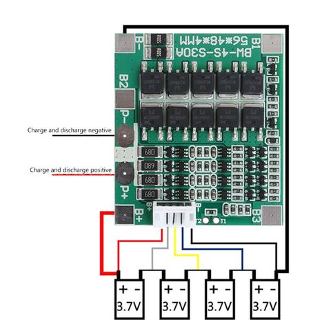 4S 30A 12.8V w/Balance 3.2V LiFePo4 LiFe 18650 Battery BMS Protection PCB Board ► Photo 1/6