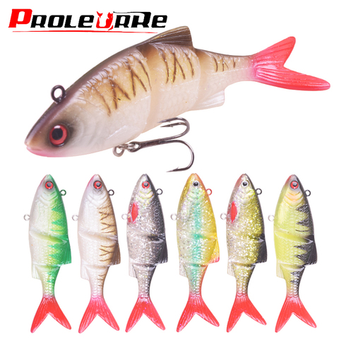 1Pcs soft Fishing Lures Sinking Wobblers 120mm 31g Silicone 3 Segment Multi Jointed Swimbait Pike Lure Soft Baits for Bass Trout ► Photo 1/6