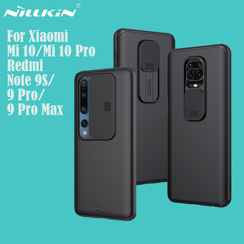 For Xiaomi Redmi Note 9S Note 9 Pro Max Case Mi 10 Pro Cover NILLKIN CamShield Case Slide Camera Back Cover For Redmi Note9S ► Photo 1/6