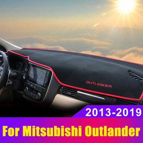 Car dashboard Avoid light pad Instrument platform desk cover Mat Carpets For Mitsubishi Outlander 3 2013-2017 2022 ► Photo 1/6