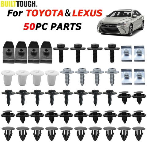 50X Engine Under Cover Clips Bumper Wheel Arch Fender Shield Splash Guard Screws Push Rivets For Toyota Camry Corolla RAV4 Lexus ► Photo 1/6