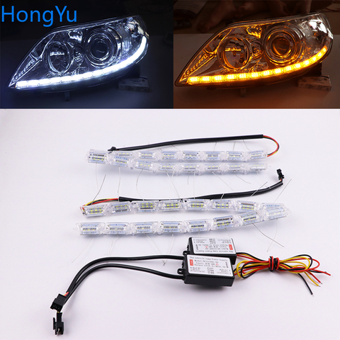 Crystal Angel Tears Daytime Running Lights with Turn Signal Lights Automatic Flow DRL LED Flexible Side Lights Streamer Lights ► Photo 1/6