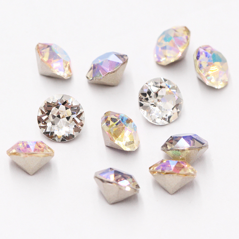 50pcs Crystal Stones Round Shape DIY Accessories Pointback Glass Strass 4mm Small Size Glue On Nails Rhinestones Crystal Rivoli ► Photo 1/6