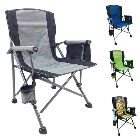 Outdoor Leisure Chair Folding Portable Large Armrest Beach Chair Camping Fishing Chair ► Photo 1/1