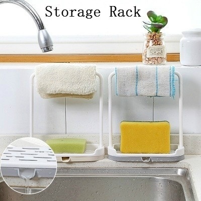 Kitchen Sponge Drain Holder, Toilet Soap Shelf Organizer