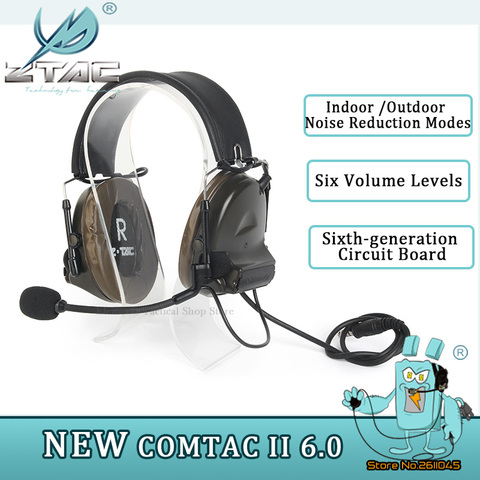 Z TAC Tactical Headphones Peltor Comtac II  6th Circuit Board 2022 Version 2 Modes Noise Canceling Tactical Headset Softair ► Photo 1/6