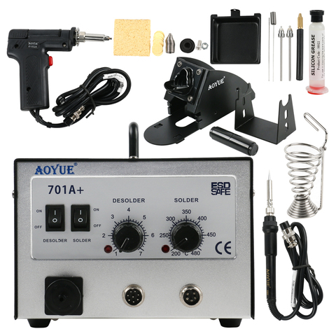 AOYUE 701A+ 2 IN 1 Electric Vacuum Desoldering Pump Solder Sucker Gun + Soldering Station For AOYUE 474A+ I474A++ I701A+ ► Photo 1/6