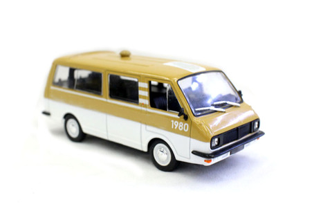 1:43 scale diecast model Soviet Russia 1980 bus RAF-2203 Latvia minibus Winter Games car model 1/43 Alloy collection models ► Photo 1/3